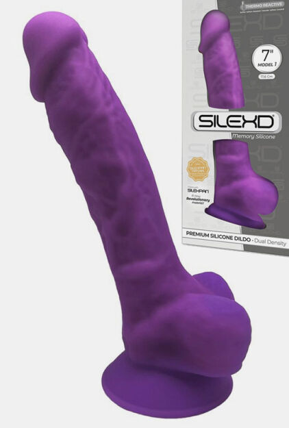 Silikonowe Dildo Model 1 18 Cm Purple Silexd