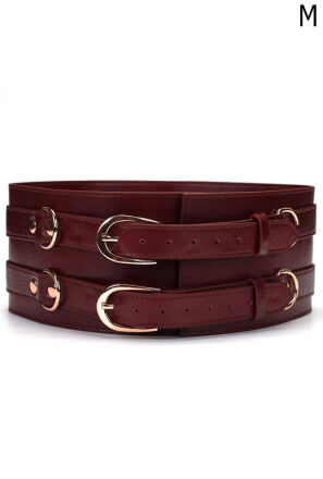 Liebe Seele pas do krępowania Wine Red Waist Cuff M Size