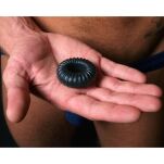 Pierścień Erekcyjny Ribbed Ring Black Perfect Fit - 3