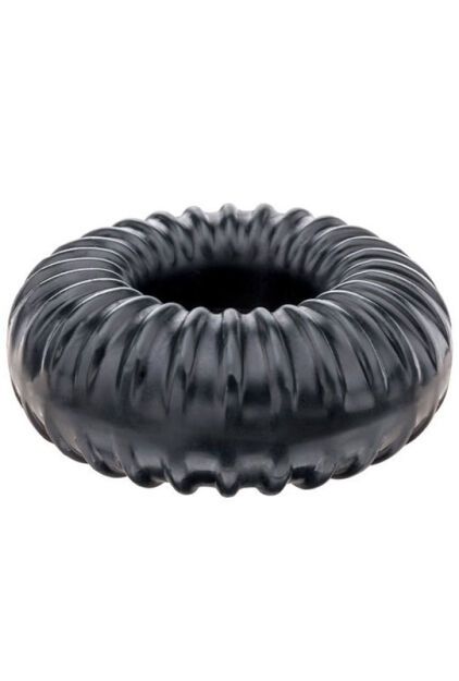 Pierścień Erekcyjny Ribbed Ring Black Perfect Fit
