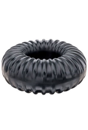 Pierścień Erekcyjny Ribbed Ring Black Perfect Fit