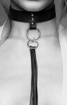 Obróżka z chwostem MAZE Tassel Choker Black Bijoux Indiscrets - 3