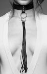 Obróżka z chwostem MAZE Tassel Choker Black Bijoux Indiscrets - 2