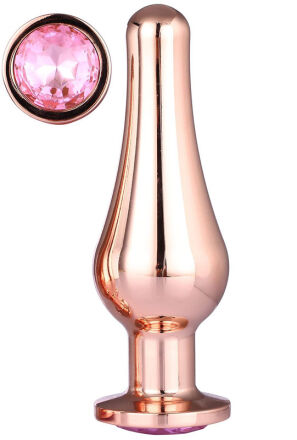 Korek Analny Gleaming Love Rose Gold Pleasure Plug L Dreamtoys