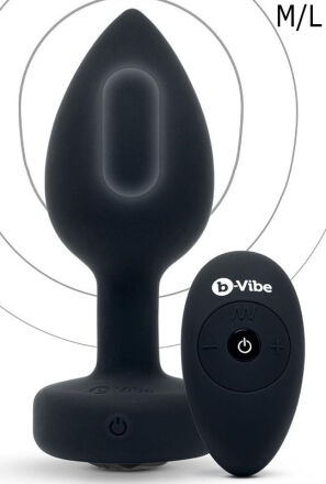 Korek analny Vibrating Jewel Plug M/L Black b-Vibe
