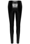 Legginsy F274 Snake wetlook leggings with zipper L Noir Handmade - 7