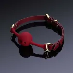 Czerwony Knebel Middle Heart-Shaped Breathable Mouth Gag UPKO - 2