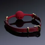 Czerwony Knebel Middle Heart-Shaped Breathable Mouth Gag UPKO - 3