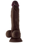 Dildo Model A 21,5 Cm Dong With Balls Mahogany Shaft - 2