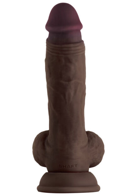 Dildo Model A 21,5 Cm Dong With Balls Mahogany Shaft