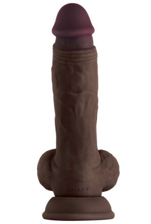 Dildo Model A 21,5 Cm Dong With Balls Mahogany Shaft