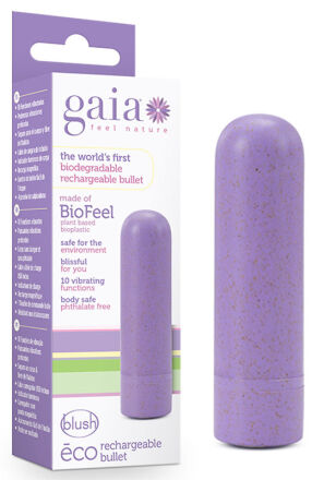 Wibrator Blush Gaia Eco Bullet Rechargeable Lilac Blush