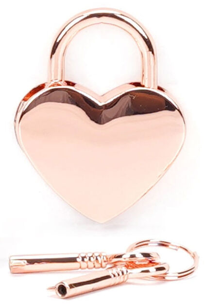 Liebe Seele kłódka Rose Gold Heart Shape Padlock (2pcs a set)