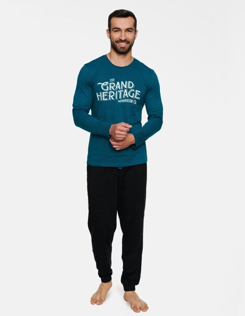 Brand 40021-69X Piżama Ciemny Turkus-Czarny