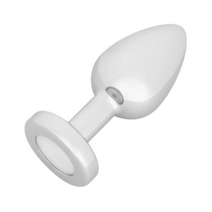 Korek analny z oświetleniem Butt Plug Silver LED Medium Easytoys