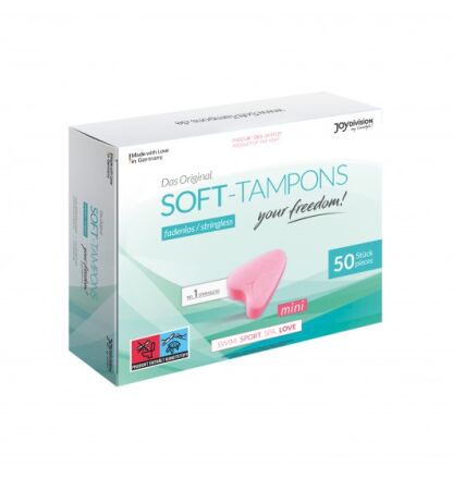Opakowanie Zbiorcze Tamponów Bezsznurkowych Soft-Tampons Mini Box Of 50 JoyDivision