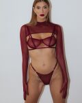 Ginny Burgundy Stringi S/M Promees - 4