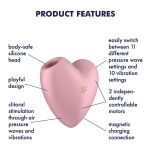 Stymulator łechtaczki Cutie Heart Light Red Satisfyer - 7