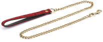 Liebe Seele Kinbaku Ukiyoe Red Rosy Leather Collar and Leash - 4