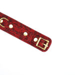 Kinbaku Ukiyoe Red Rosy Leather Collar And Leash Liebe Seele - 5