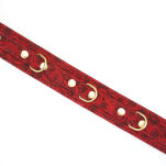 Kinbaku Ukiyoe Red Rosy Leather Collar And Leash Liebe Seele - 6