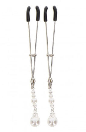 Zaciski Na Sutki Tweezers With Pearls Silver Taboom