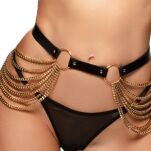 Pasek na talię High Gloss Chain Belt Black/Gold Kinky Diva - 4