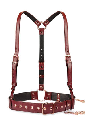Liebe Seele uprząż Wine Red Body Harness