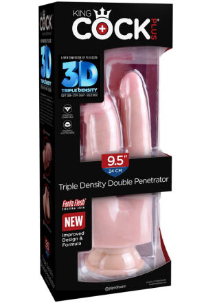 Podwójne Dildo 24Cm King Cock Triple Density Penetrator Pipedream