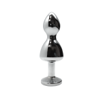 Korek analny Lollypop Double Ball Metal Plug S White Wooomy - 2
