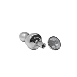 Korek analny Lollypop Double Ball Metal Plug S White Wooomy - 3