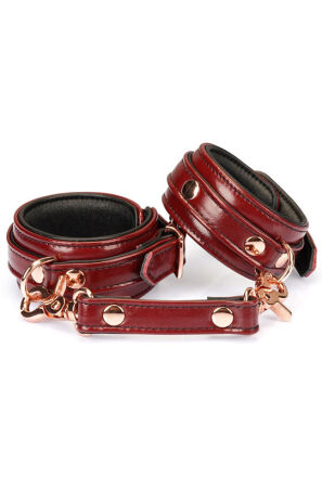 Kajdanki Wine Red Narrow Wrist Cuffs Liebe Seele