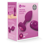 Korek Analny Vibrating Jewel Plug S/M Fuchsia b-Vibe - 5