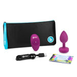 Korek Analny Vibrating Jewel Plug S/M Fuchsia b-Vibe - 4