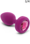 Korek Analny Vibrating Jewel Plug S/M Fuchsia b-Vibe - 2
