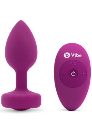 Korek Analny Vibrating Jewel Plug S/M Fuchsia b-Vibe