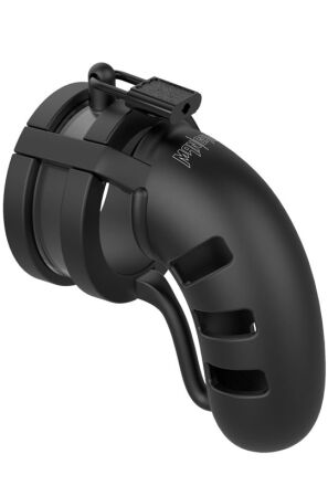 Silikonowy Pas Cnoty Z Paskiem Rozdzielającym Jądra Chastity Model 19 Silicone Cage Ballsplitter Black ManCage
