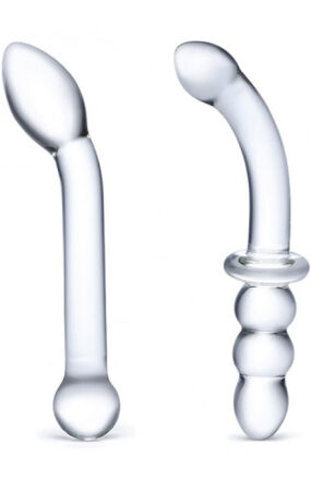 Zestaw dwóch szklanych dild Glas G-Spot Pleasure Glass Dildo Set 2 pcs