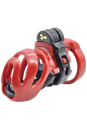 Pas cnoty Cyborg Chastity Cage Black | Red Brutus