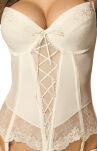 Yvette/G kremowy gorset push-up - Rozmiar 65E - 2