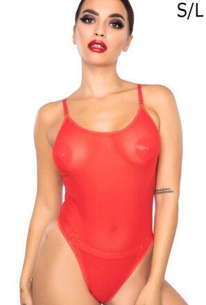 Kinky Diva czerwone body Lustful Body Red S/L