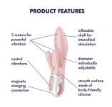 Wibrator króliczek Air Pump Bunny 3 rose Satisfyer - 3