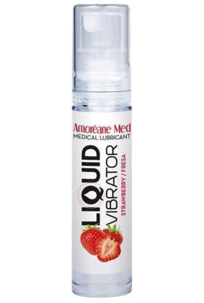 Wibrator w płynie Liquid Vibrator Strawberry 10ml Amoreane