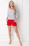 Cookie Short Piżama Grey-Red - 2