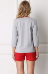 Cookie Short Piżama Grey-Red - 4