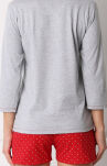 Cookie Short Piżama Grey-Red - 5