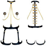 Efektowana Uprząż Na Ciało Z Obróżką I Nasutnikami Upko Butterfly Effect Body Accessories Set UPKO - 4