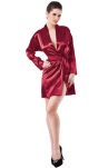 Agnes 2 Plus Size Szlafrok satynowy - 4