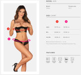 Roxelia crotchless set Komplet erotyczny - 12