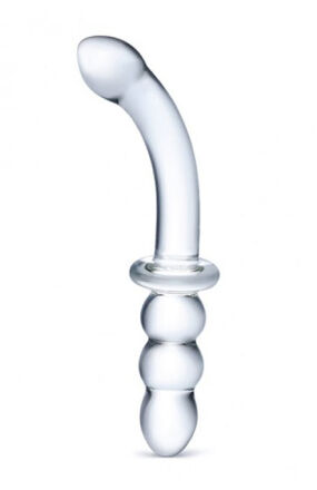 Dwustronne Szklane Dildo Ribbed G-Spot S Dildo Glas